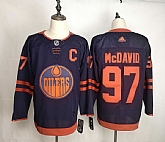 Oilers 97 Connor McDavid Navy 50th anniversary Adidas Jersey,baseball caps,new era cap wholesale,wholesale hats
